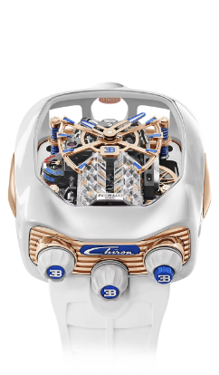 Jacob & Co bugatti chiron tourbillon ROSE GOLD & WHITE CERAMIC COATING BU240.95.AA.AA.A Replica watch
